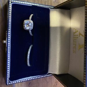 Sterling silver wedding set